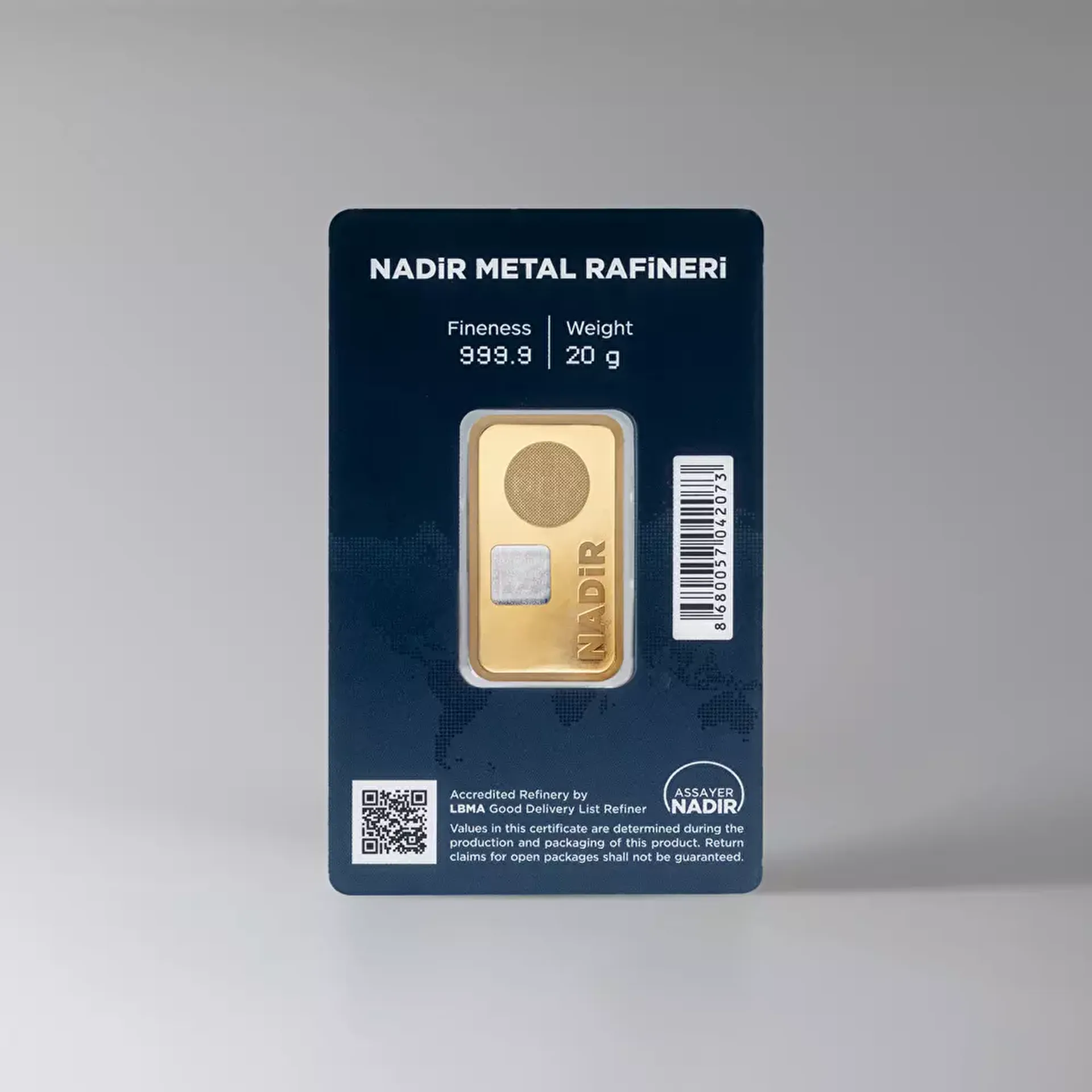 NadirGold 20 Gr Külçe Altın 999.9 - 2