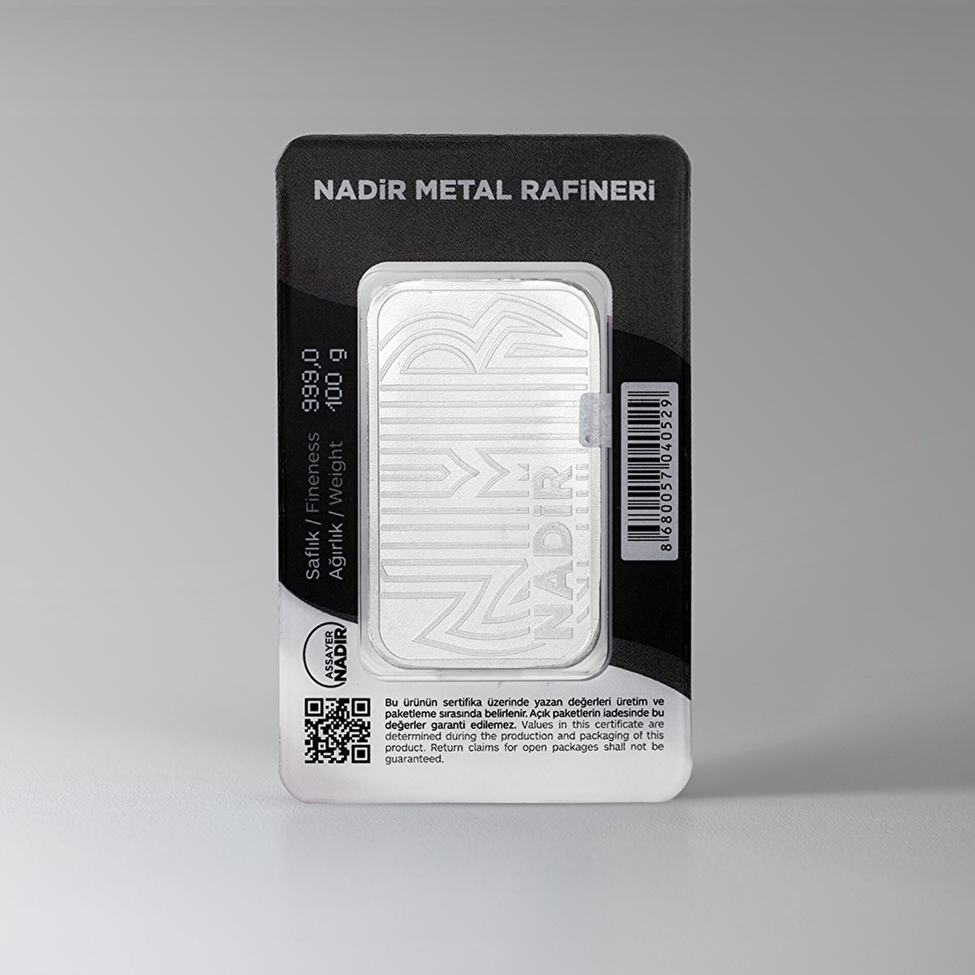 NadirGold 100 Gr Gümüş Külçe - 2