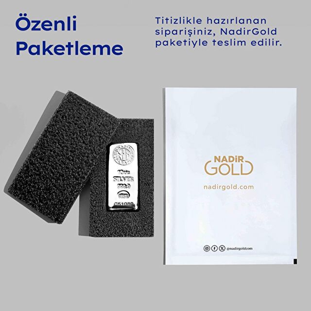 NadirGold 10 Oz Gümüş Külçe - 2