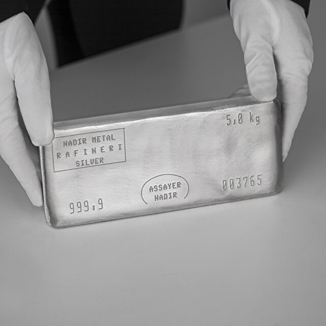 NadirGold 5 Kg 999‚9 Gümüş Külçe - 1